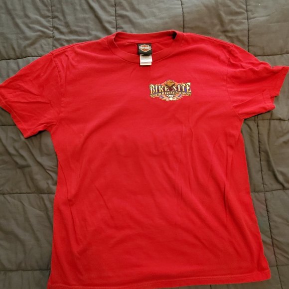 Worth Harley Davidson, Mens XL, Red Short Sleeve Tee Shirt, Bike Night, KCMO - Picture 1 of 4